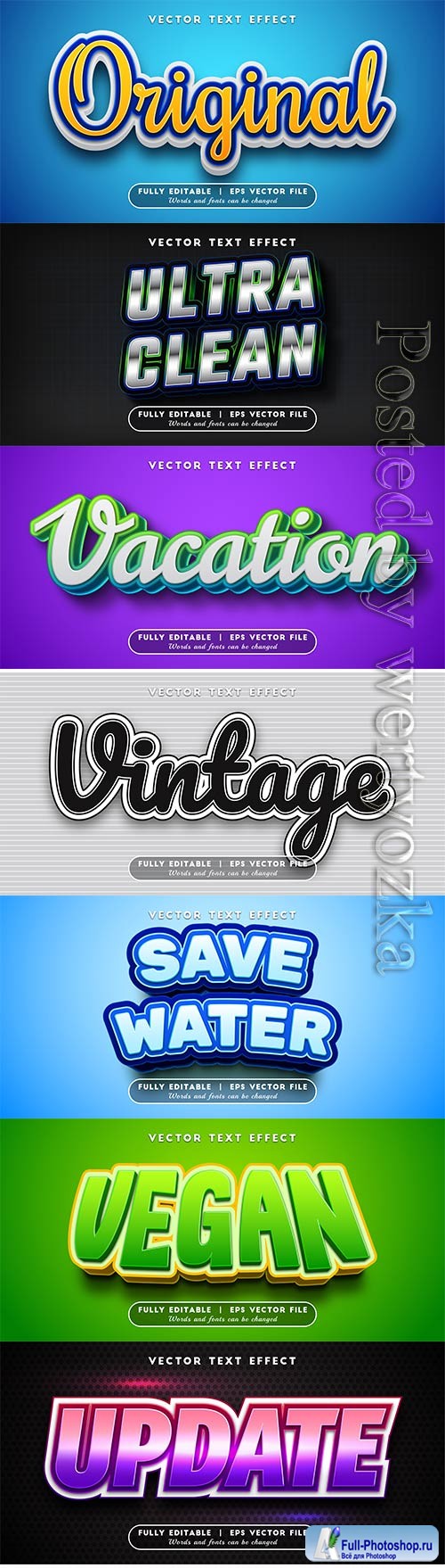 3d editable text style effect vector vol 661