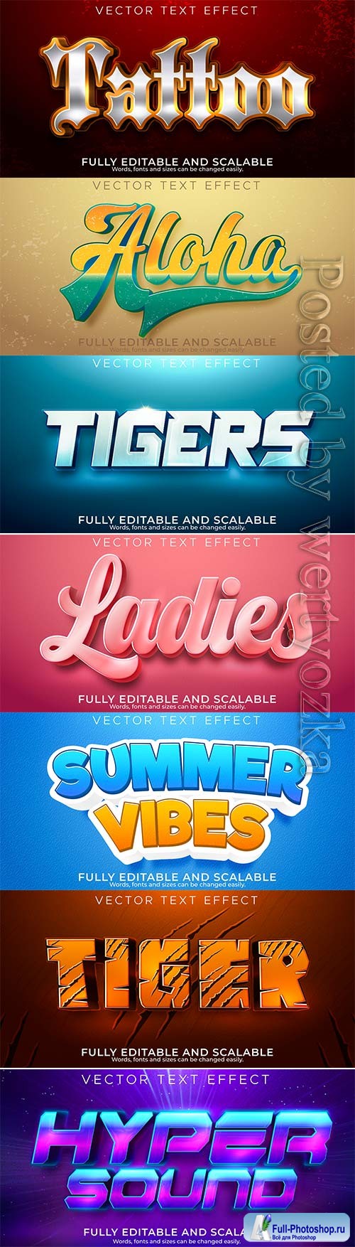 3d editable text style effect vector vol 668