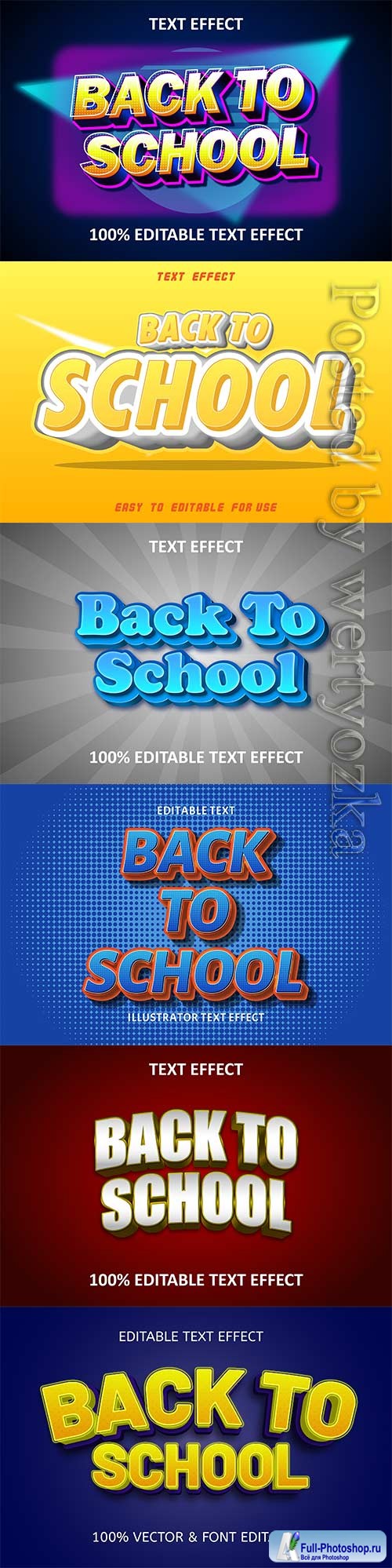 Back to school editable text effect vol 12