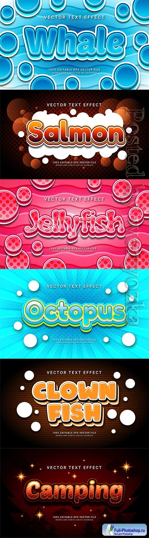 3d editable text style effect vector vol 711