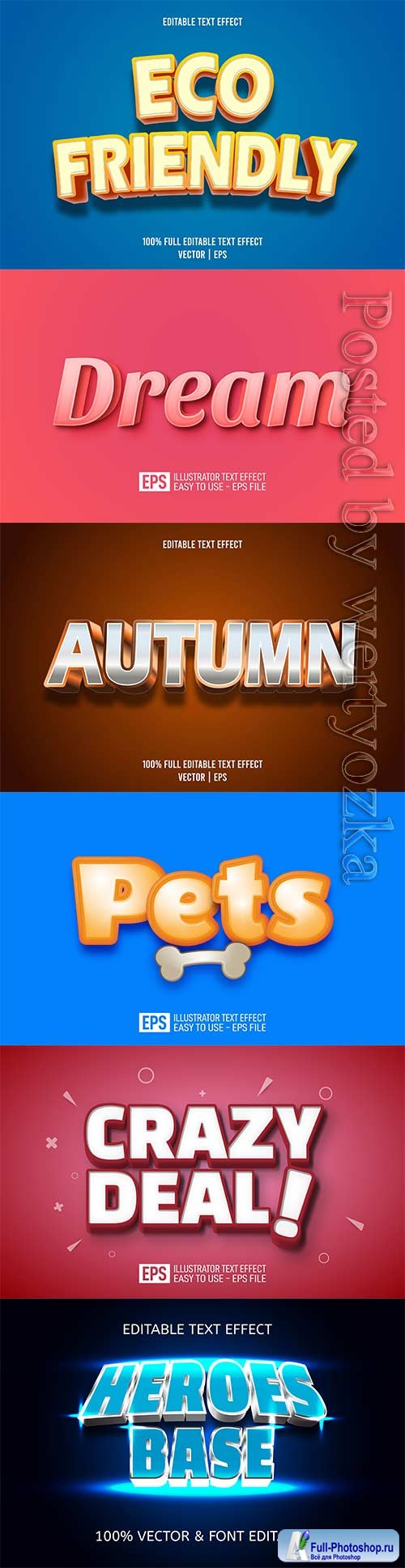 3d editable text style effect vector vol 707