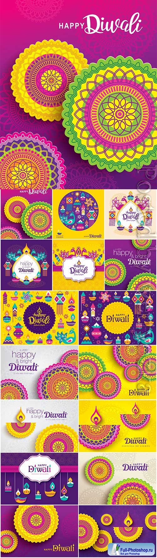 Diwali color illustration in vector