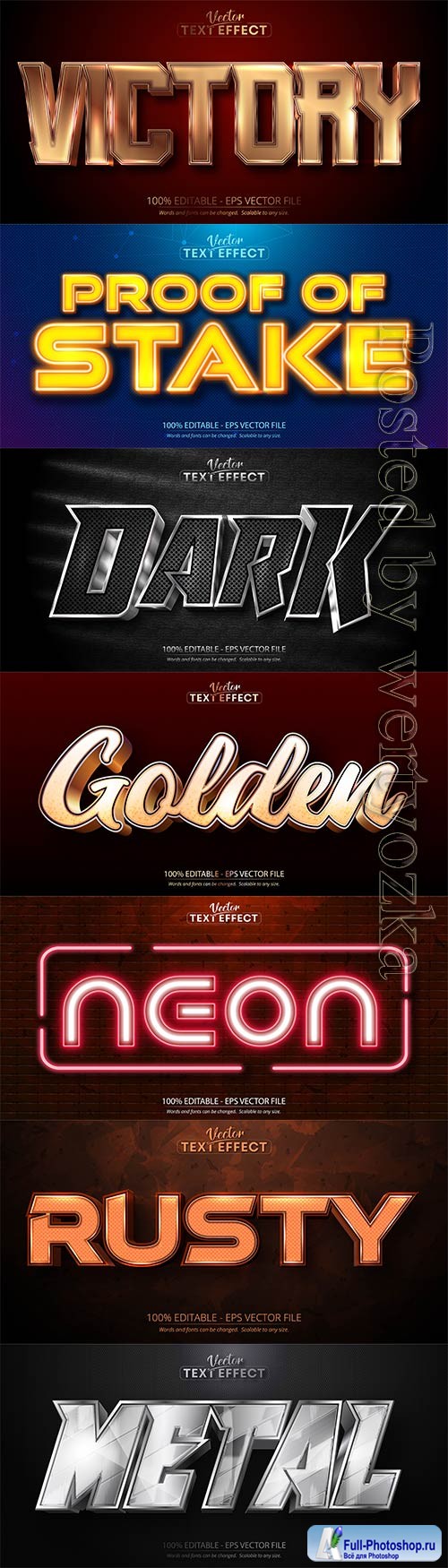 3d editable text style effect vector vol 726