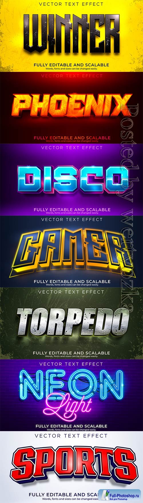 3d editable text style effect vector vol 716