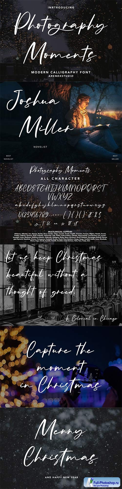 Photography Moments Modern Calligraphy Font