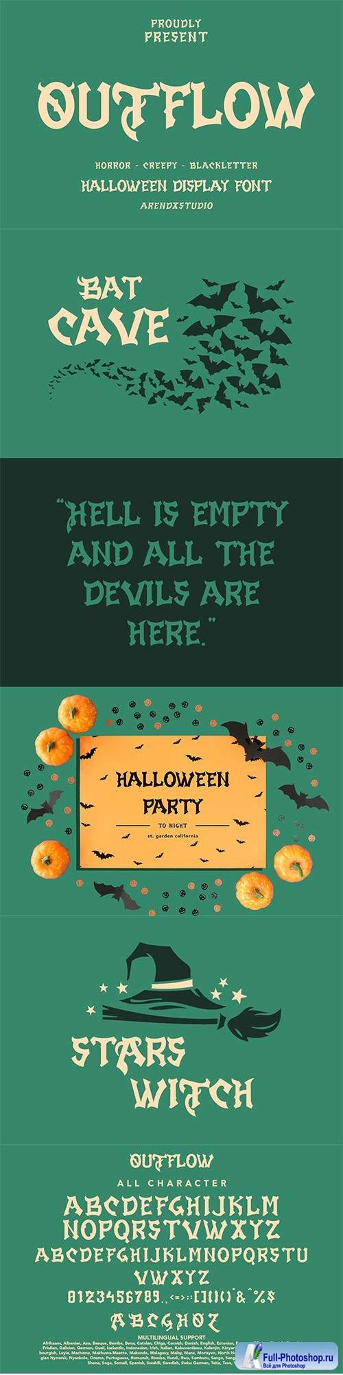 Outflow - Halloween Display Font