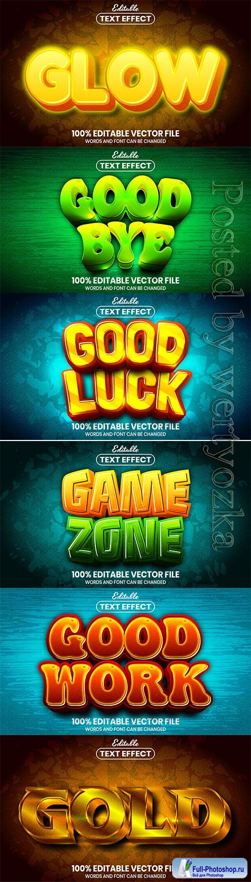 3d editable text style effect vector vol 739