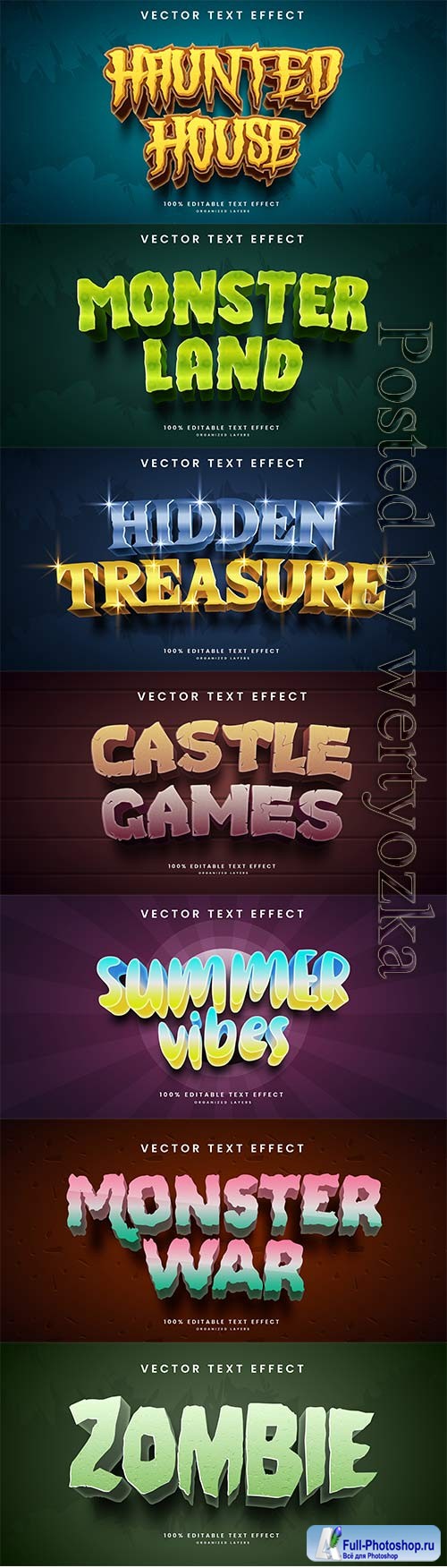 3d editable text style effect vector vol 742