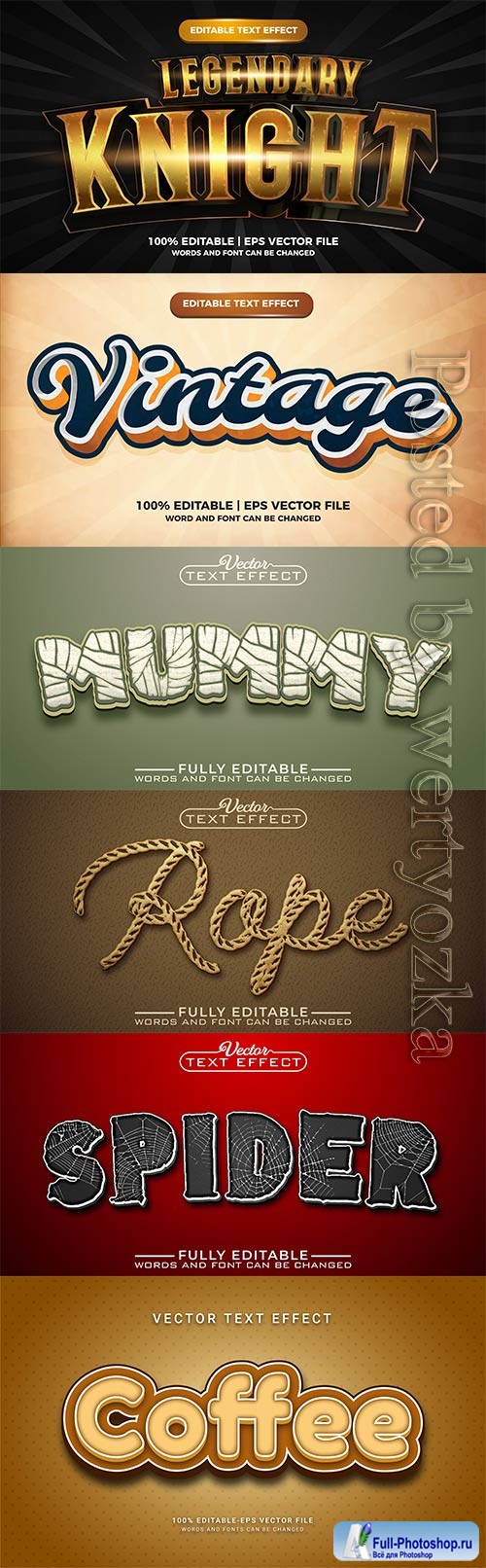 3d editable text style effect vector vol 776