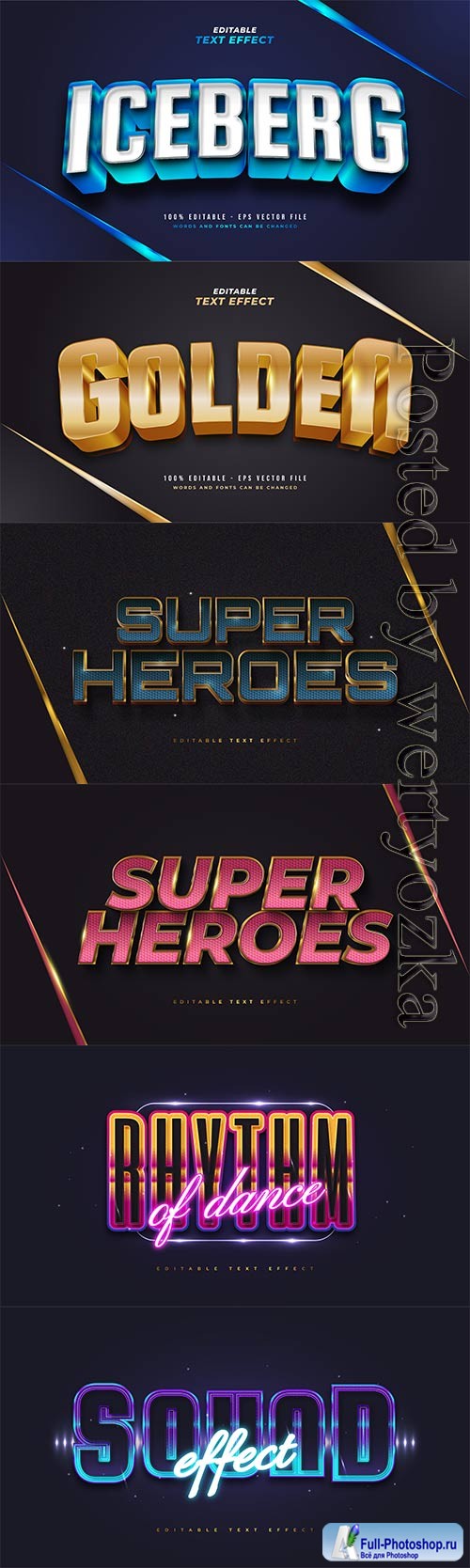 3d editable text style effect vector vol 764