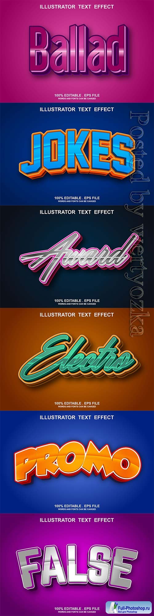 3d editable text style effect vector vol 810