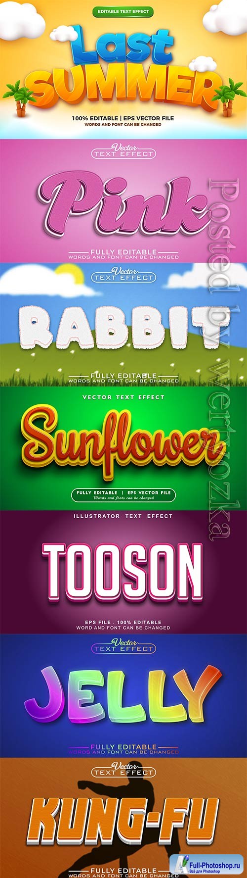 3d editable text style effect vector vol 825