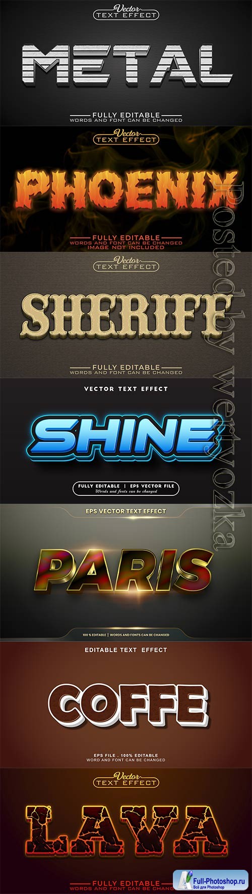 3d editable text style effect vector vol 824