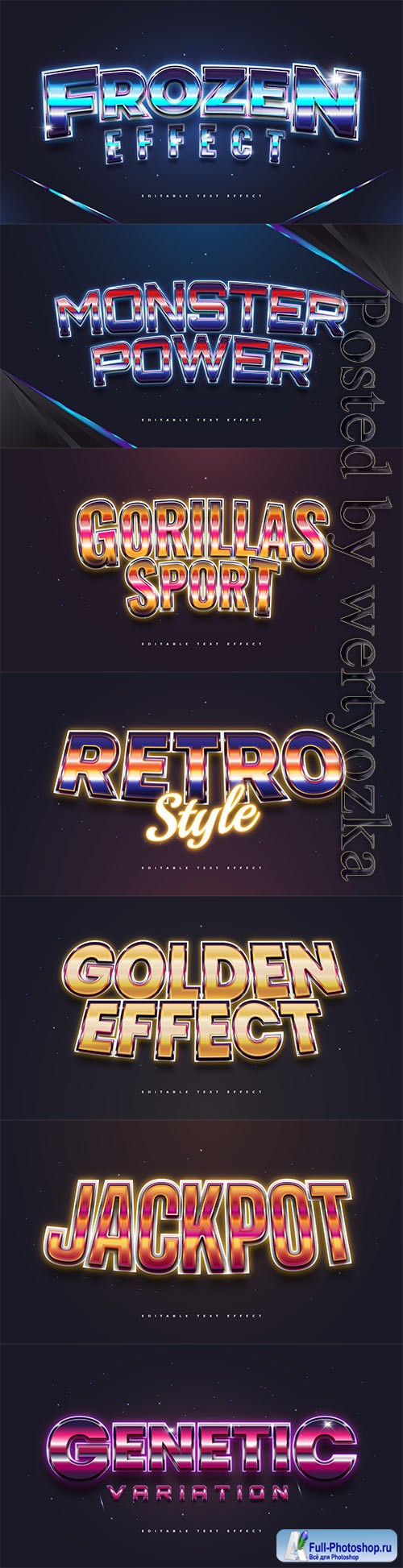 3d editable text style effect vector vol 818