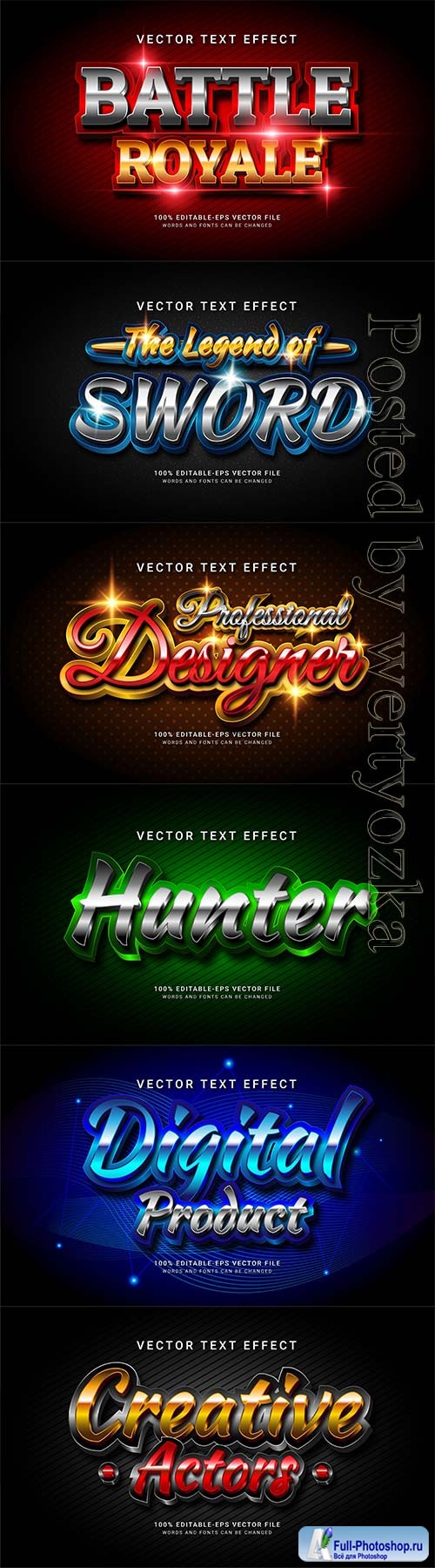 3d editable text style effect vector vol 838