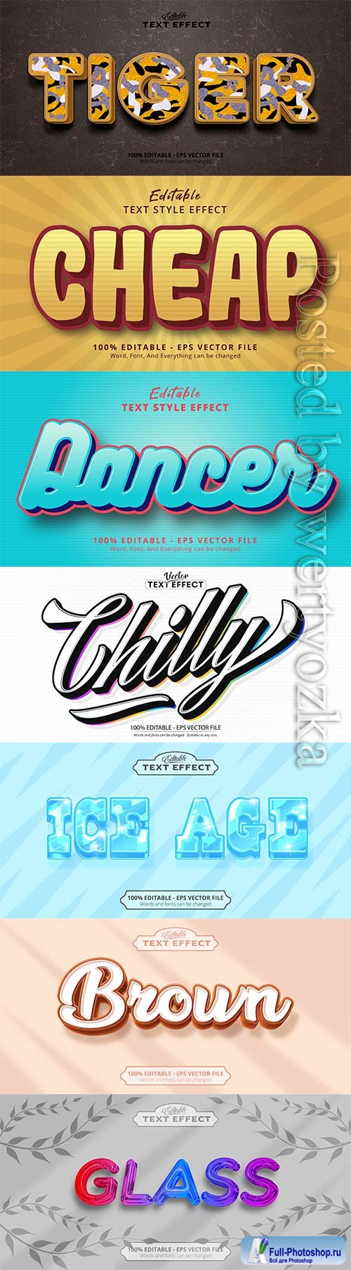 3d editable text style effect vector vol 850