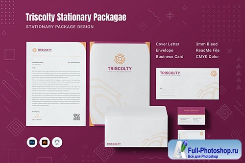 Triscolty Stationery device for brand identity