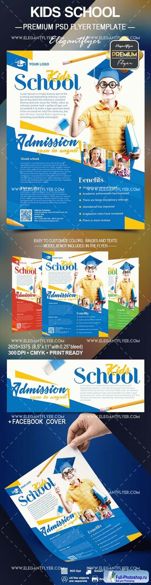 Kids School PSD Flyer