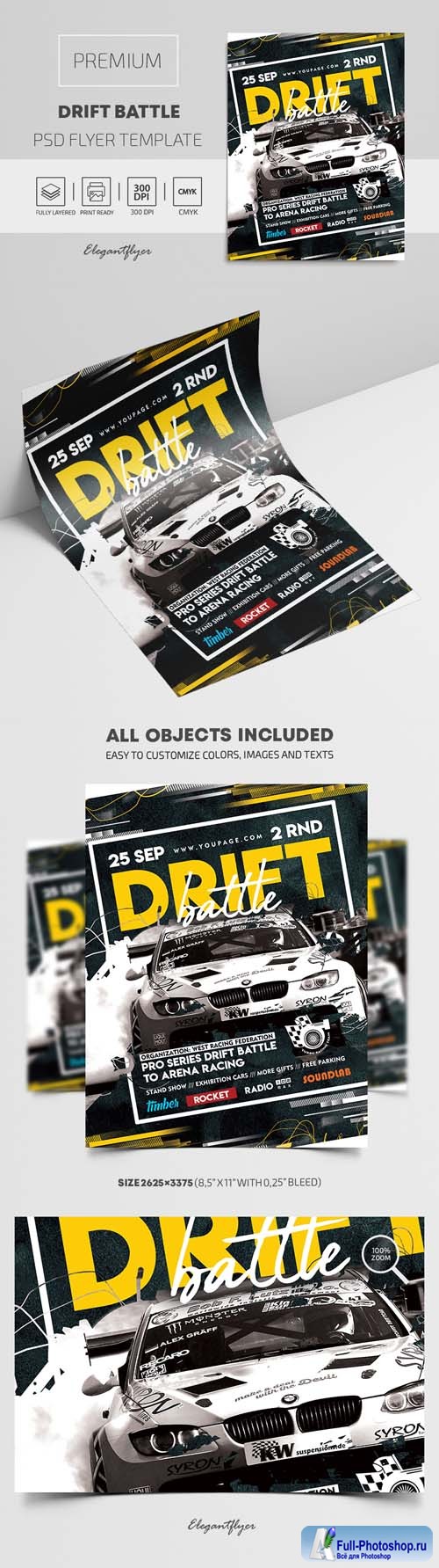 Drift Battle PSD Flyer