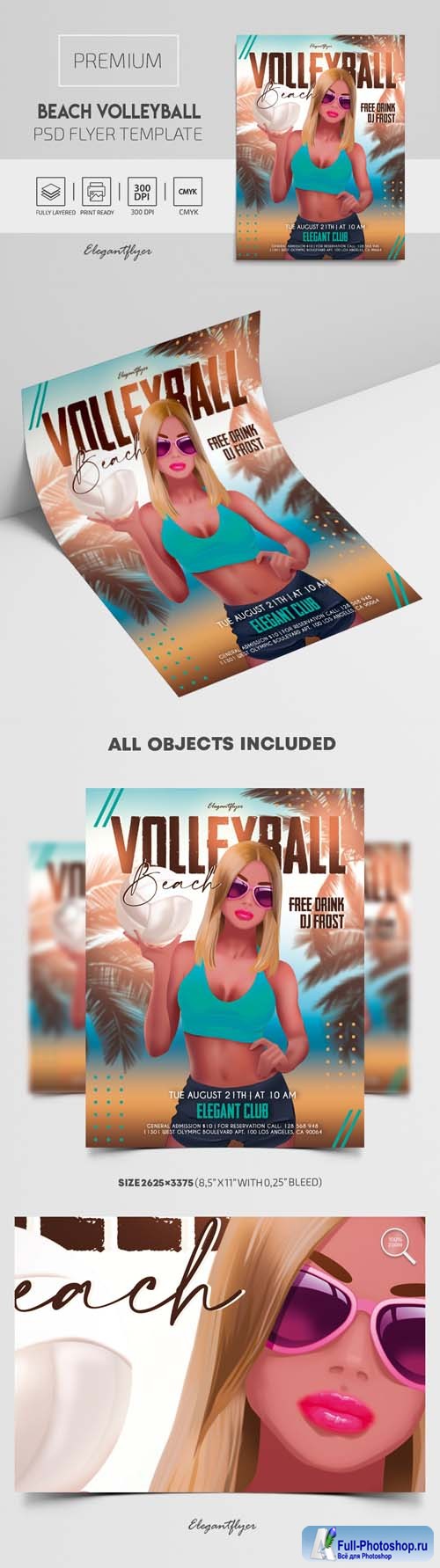 Beach Volleyball PSD Flyer