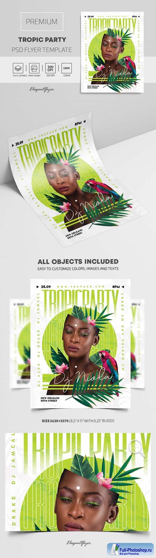 Tropic Party Premium PSD Flyer Template