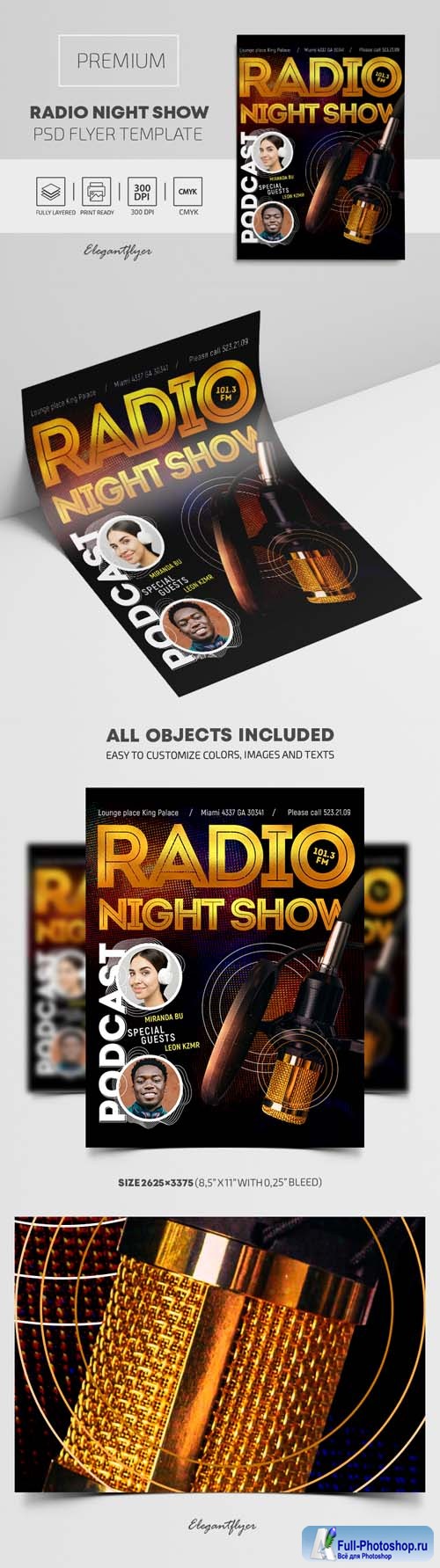 Radio Night Show Premium PSD Flyer Template