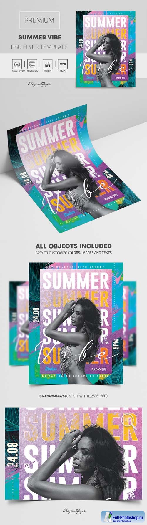 Summer Vibe Premium PSD Flyer Template