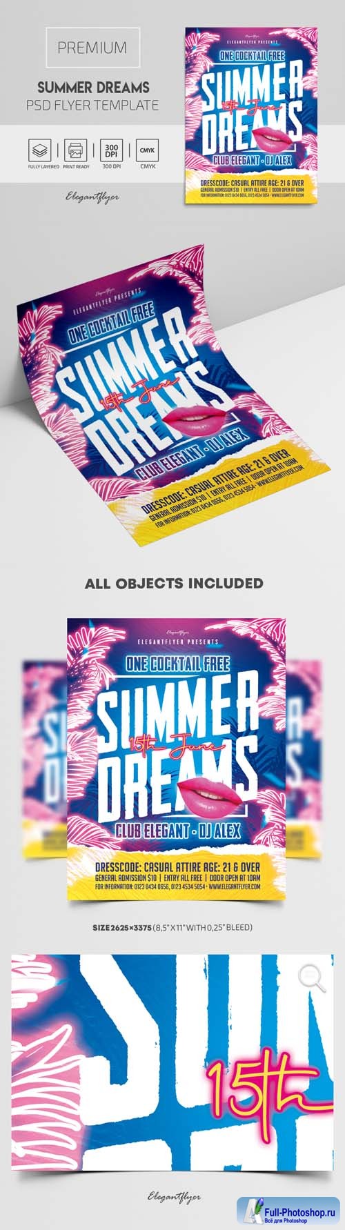 Summer Dreams Flyer PSD Template