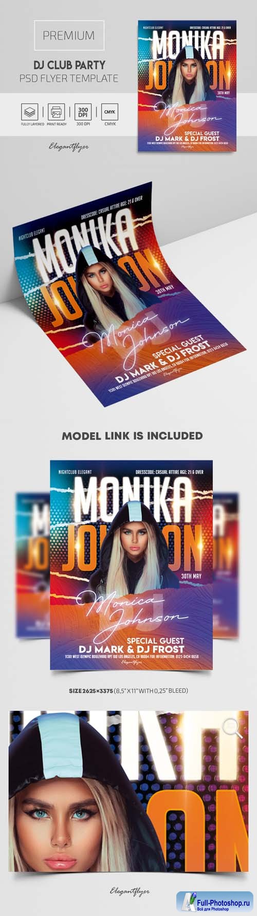 DJ Club Party Premium PSD Flyer Template