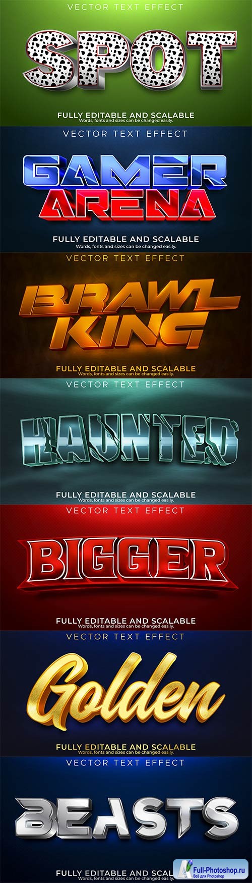 3d editable text style effect vector vol 862