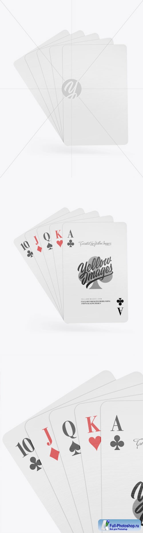 Five Playing Cards Mockup 86452