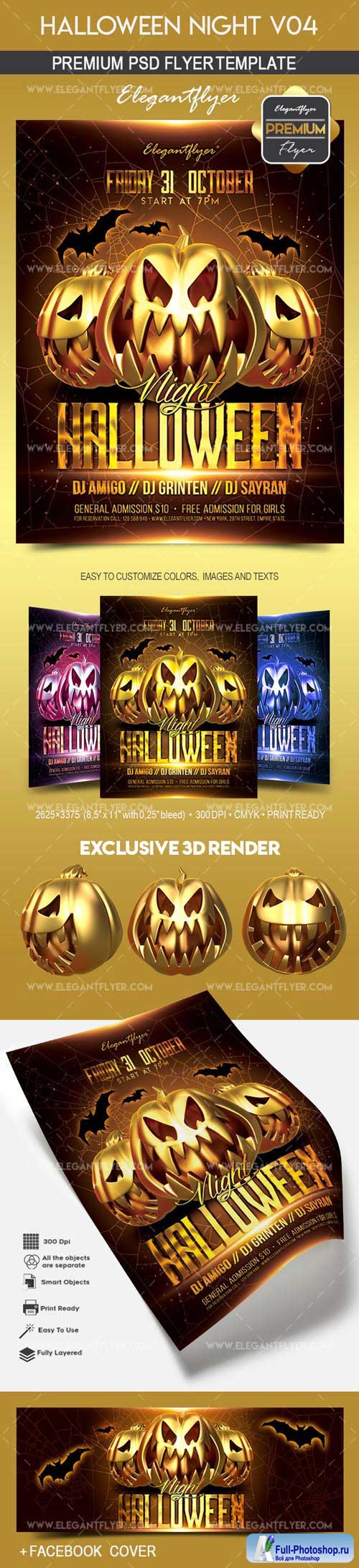 Halloween Night V04 Flyer PSD Template