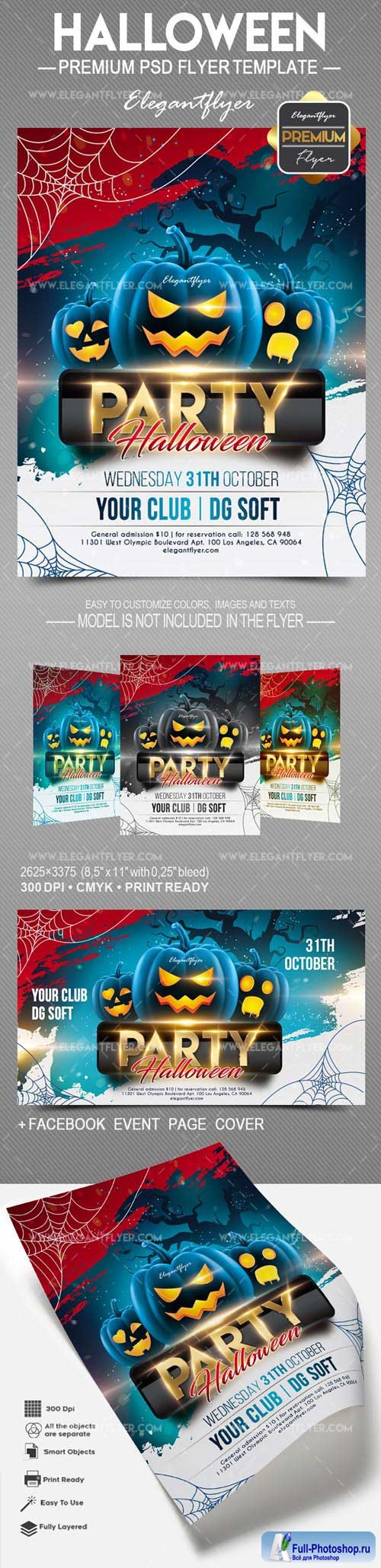 Halloween Party Flyer PSD Template vol 4