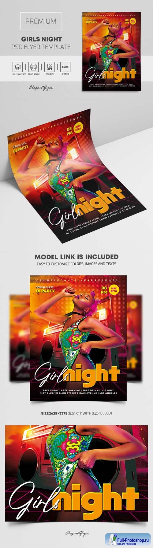 Girls Night Premium PSD Flyer Template