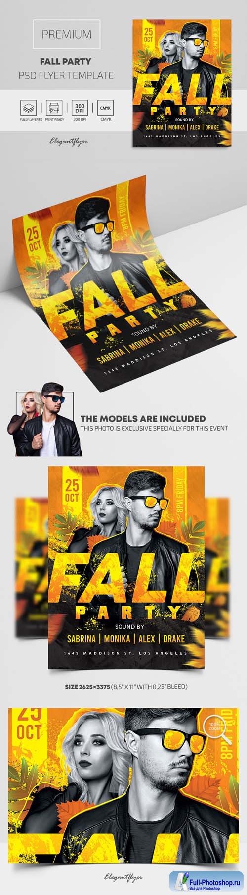 Fall Party Premium PSD Flyer Template