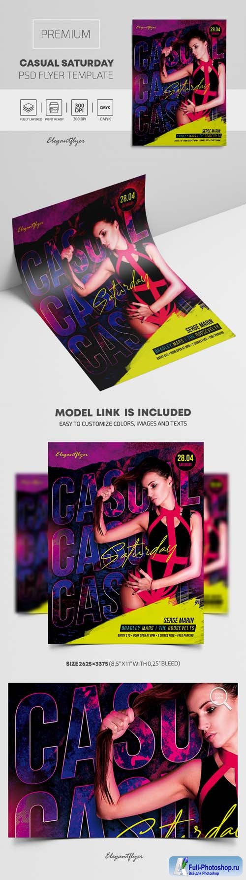 Casual Saturday Premium PSD Flyer Template