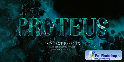 Proteus text effect Premium Psd