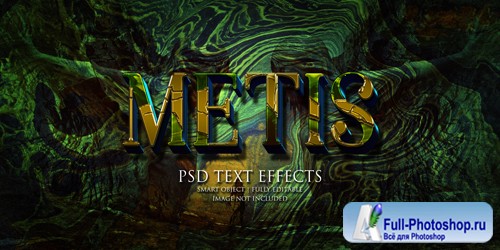 Metis text effect Premium Psd