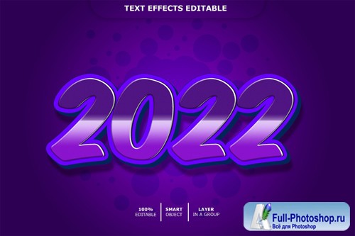 2022 text effect editable Premium Psd