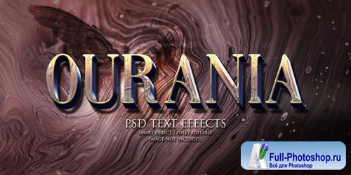 Ourania text effect Premium Psd