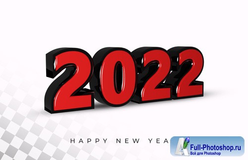 3d rendering of 2022 text effect Premium Psd