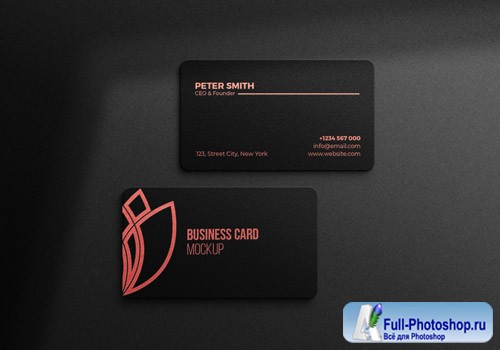 Rose gold and gold effect business card mockup Premium Psd