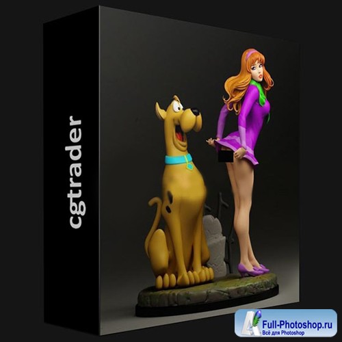 CGTRADER  DAPHNE AND SCOOBY-DOO DIORAMA 3D PRINT MODEL