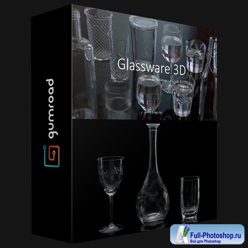 GUMROAD  GLASSWARE 3D BY PINGO VAN DER BRINKLOEV