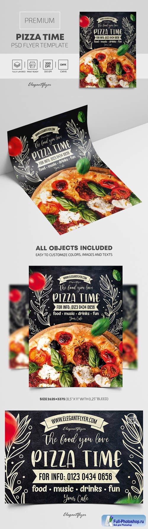 Pizza Time Premium PSD Flyer Template