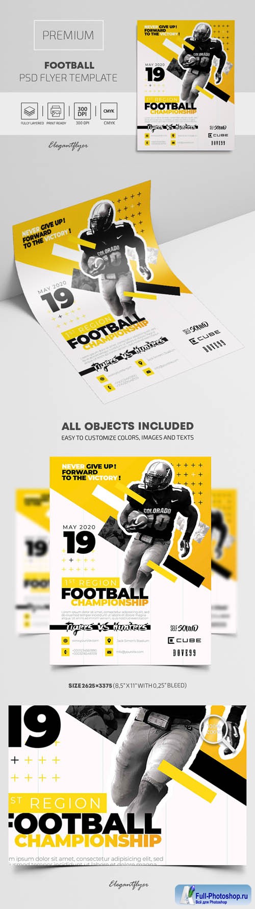 Football Premium PSD Flyer Template