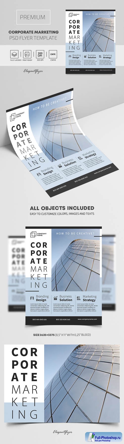 Corporate Marketing Premium PSD Flyer Template