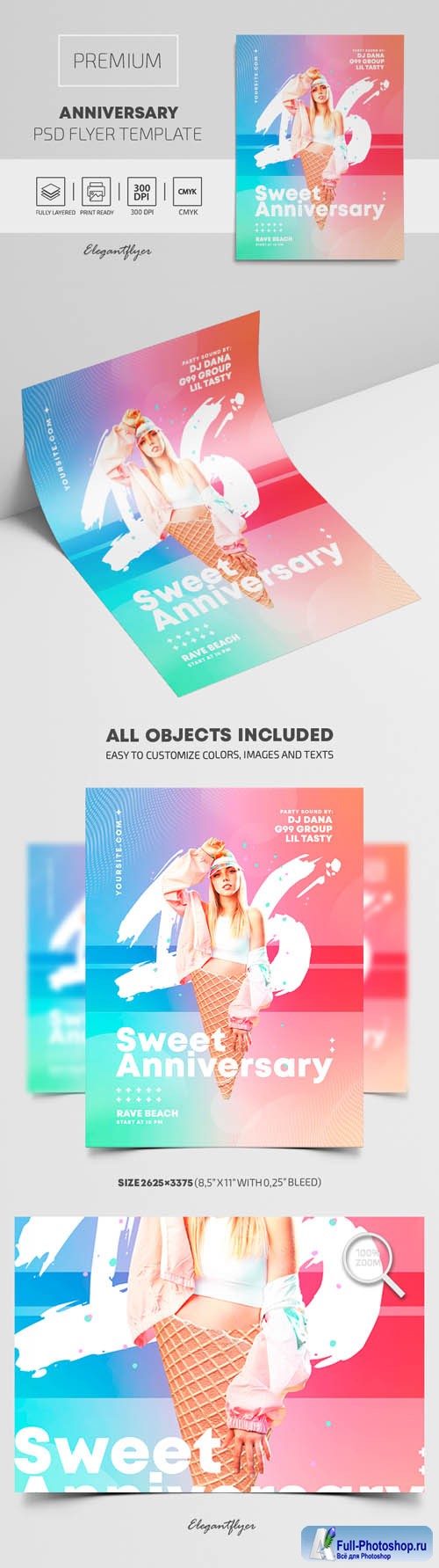 Anniversary Premium PSD Flyer Template