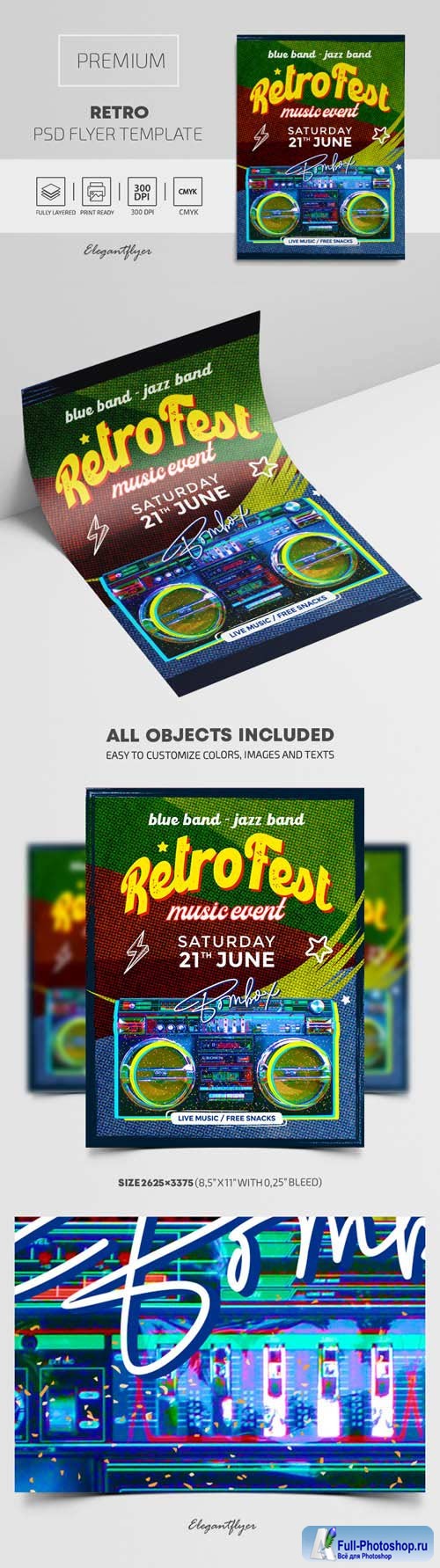 Retro Premium PSD Flyer Template