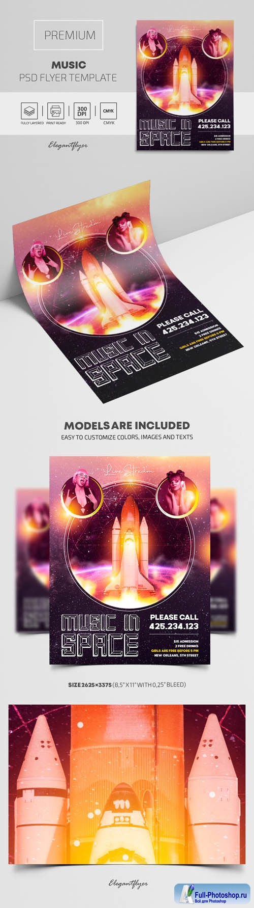 Music Premium PSD Flyer Template